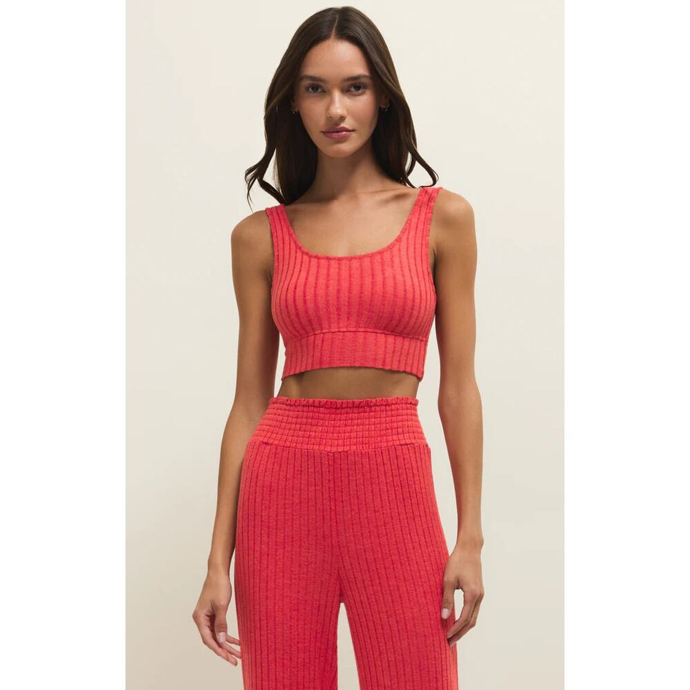 Z Supply Zoe Silky Rib Tank Bra - Crimson Crush NWT VARIOUS SIZES